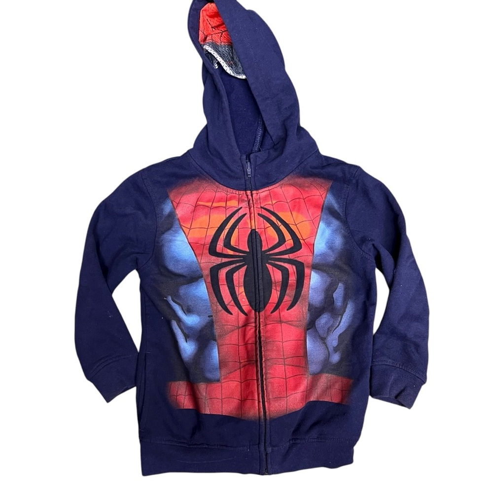 Kids Marvel Ultimate Spiderman Hoodie Sweater Size 7 - Picture 1 of 5